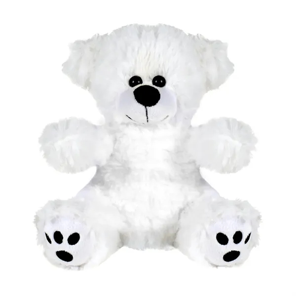 Cuddly, soft plush teddy bear with embroidered paws and hoodie.... from ASI 68507 The Magnet Group / Perfect Line