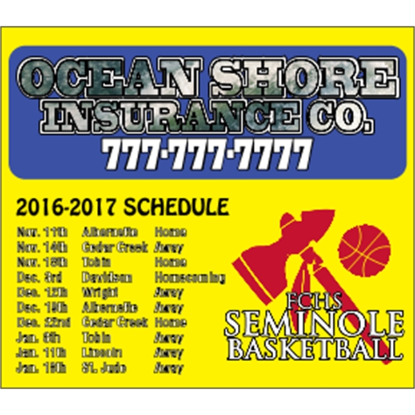 4" x 3.5" schedule magnet with square corners and digitally printed,... from ASI 89910 Stouse, LLC