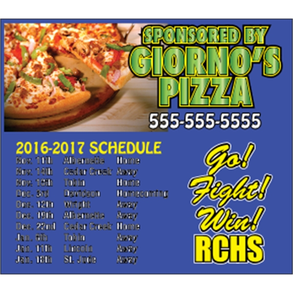 4" x 3.5" schedule magnet with square corners and digitally printed,... from ASI 89910 Stouse, LLC