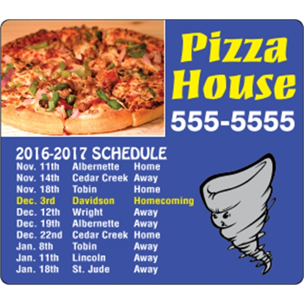 4" x 3.5" schedule magnet with round corners and 4 color... from ASI 89910 Stouse, LLC