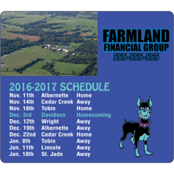 4" x 3.5" schedule magnet with round corners and 4 color... from ASI 89910 Stouse, LLC