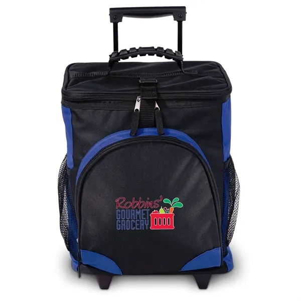 24 can capacity rolling cooler with double inline wheels and telescopic... from ASI 68507 The Magnet Group / The Bag Factory®