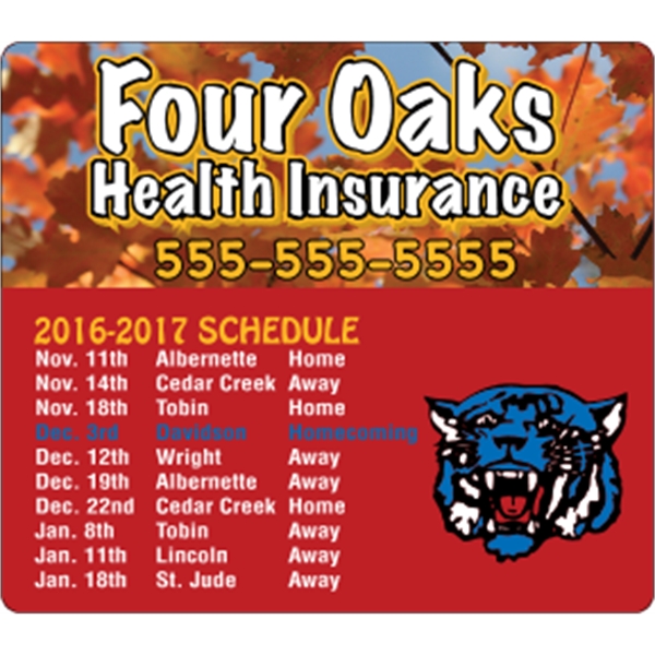 4" x 3.5" schedule magnet with round corners and 4 color... from ASI 89910 Stouse, LLC