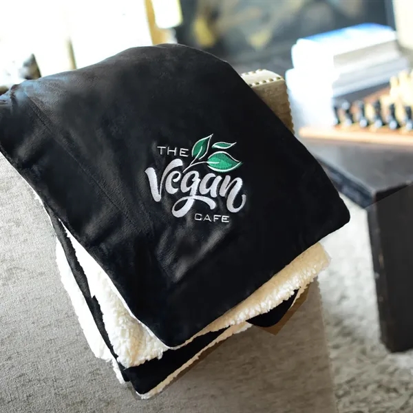 50" x 60" blanket with super soft micro mink on one... from ASI 68507 The Magnet Group / The Bag Factory®