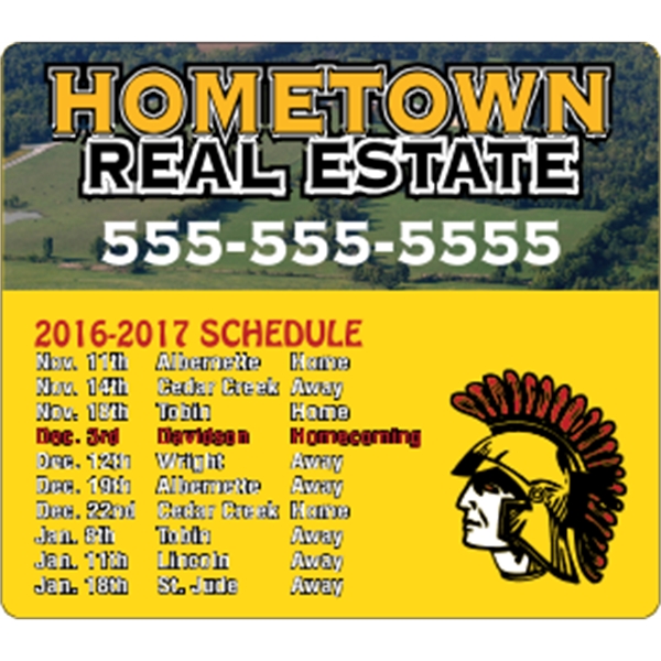 4" x 3.5" schedule magnet with round corners and 4 color... from ASI 89910 Stouse, LLC