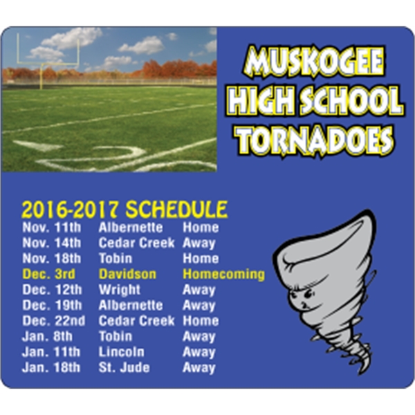 4" x 3.5" schedule magnet with round corners and 4 color... from ASI 89910 Stouse, LLC