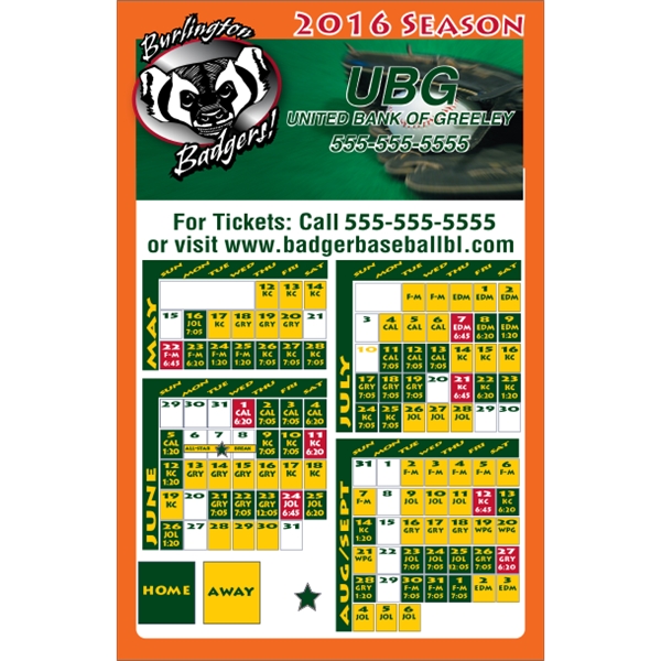 5.5" x 8.5" schedule magnet with square corners and digitally printed,... from ASI 89910 Stouse, LLC