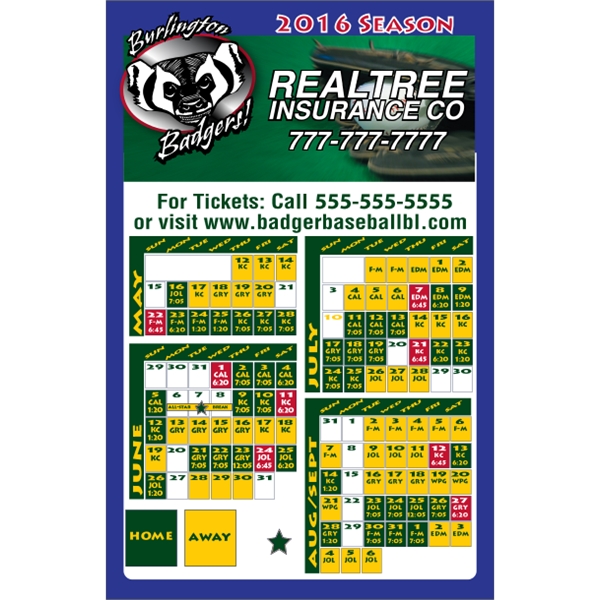 5.5" x 8.5" schedule magnet with square corners and digitally printed,... from ASI 89910 Stouse, LLC
