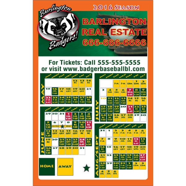 5.5" x 8.5" schedule magnet with square corners and digitally printed,... from ASI 89910 Stouse, LLC