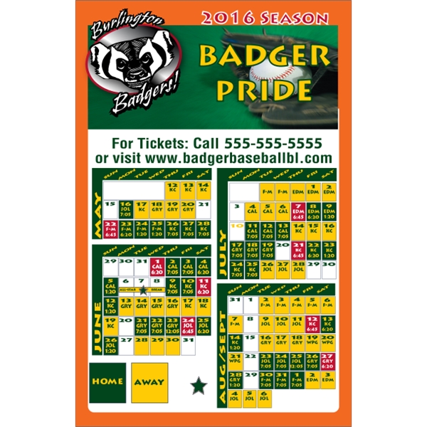 5.5" x 8.5" schedule magnet with square corners and digitally printed,... from ASI 89910 Stouse, LLC