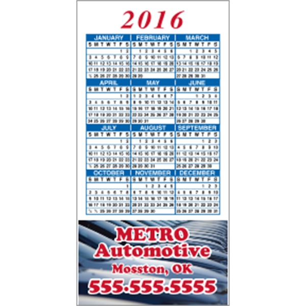 2" x 4": calendar magnetic with square corners and digitally printed... from ASI 89910 Stouse, LLC