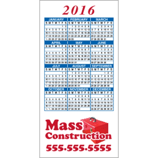 2" x 4": calendar magnetic with square corners and digitally printed... from ASI 89910 Stouse, LLC