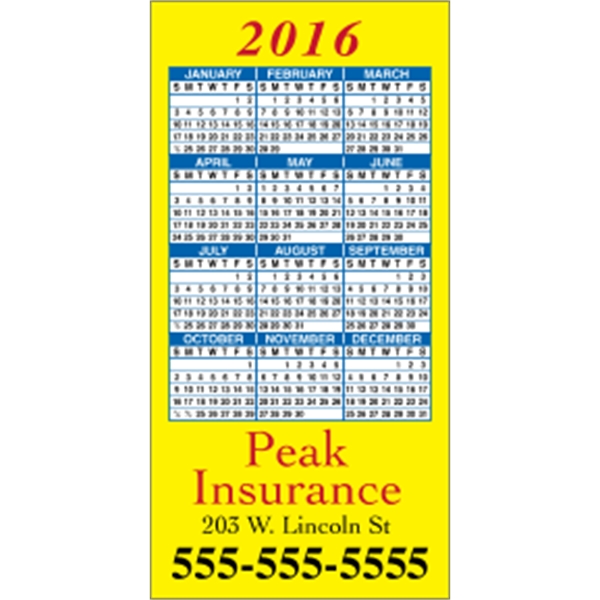 2" x 4": calendar magnetic with square corners and digitally printed... from ASI 89910 Stouse, LLC