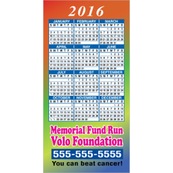 2" x 4": calendar magnetic with square corners and digitally printed... from ASI 89910 Stouse, LLC
