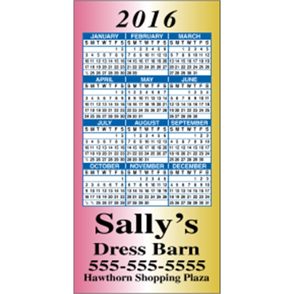2" x 4": calendar magnetic with square corners and digitally printed... from ASI 89910 Stouse, LLC