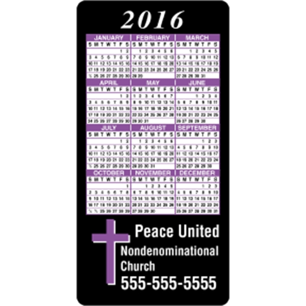 2" x 4": calendar magnetic with round corners and digitally printed... from ASI 89910 Stouse, LLC