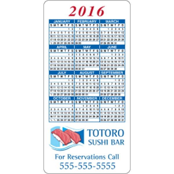 2" x 4": calendar magnetic with round corners and digitally printed... from ASI 89910 Stouse, LLC