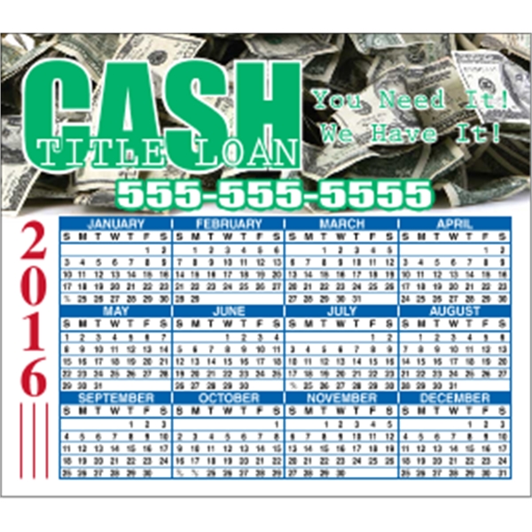 4" x 3.5": calendar magnetic with square corners and digitally printed... from ASI 89910 Stouse, LLC