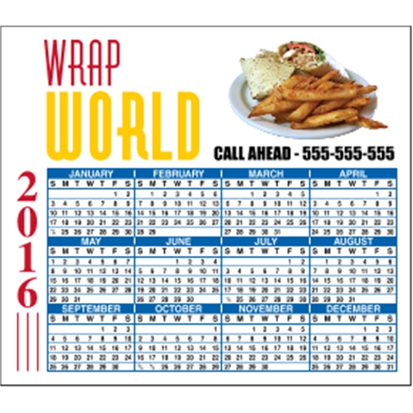 4" x 3.5": calendar magnetic with square corners and digitally printed... from ASI 89910 Stouse, LLC