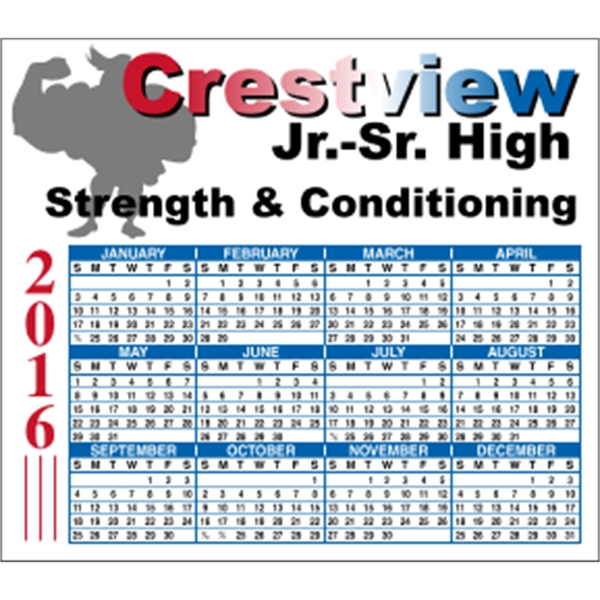 4" x 3.5": calendar magnetic with square corners and digitally printed... from ASI 89910 Stouse, LLC
