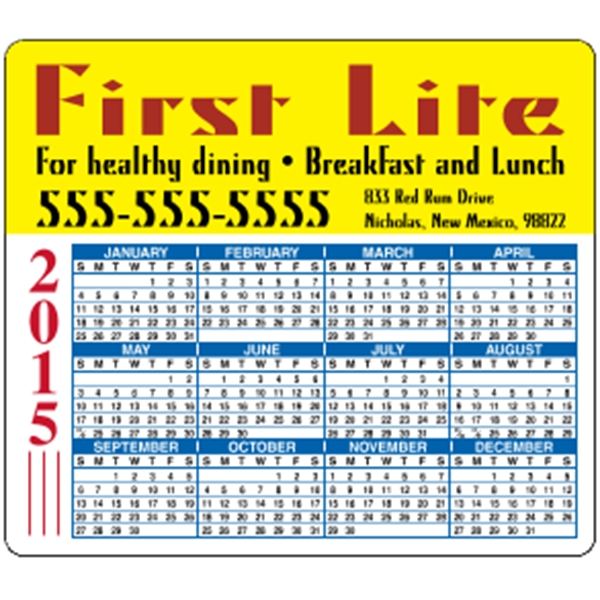 4" x 3.5": calendar magnetic with round corners and digitally printed... from ASI 89910 Stouse, LLC