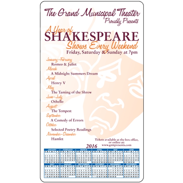 4" x 7": calendar magnetic with round corners and digitally printed... from ASI 89910 Stouse, LLC