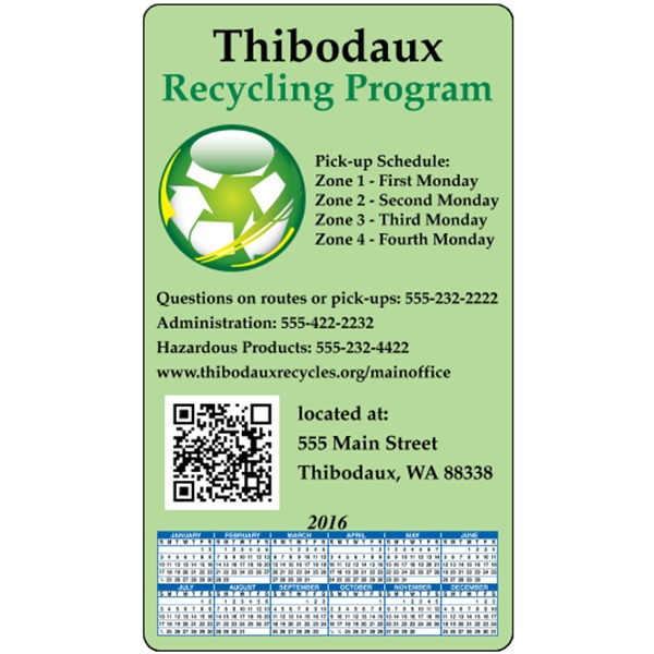 4" x 7": calendar magnetic with round corners and digitally printed... from ASI 89910 Stouse, LLC