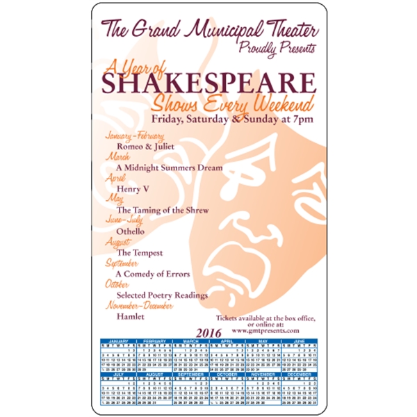 4" x 7": calendar magnetic with round corners and digitally printed... from ASI 89910 Stouse, LLC