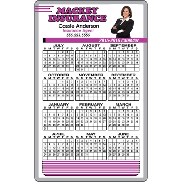 3.5" x 5.625" school calendar magnet with round corners and four... from ASI 89910 Stouse, LLC