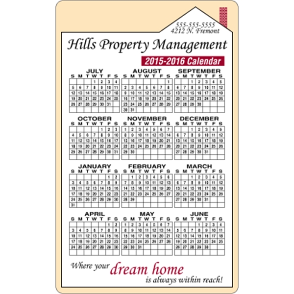 3.5" x 5.625" school calendar magnet with round corners and four... from ASI 89910 Stouse, LLC