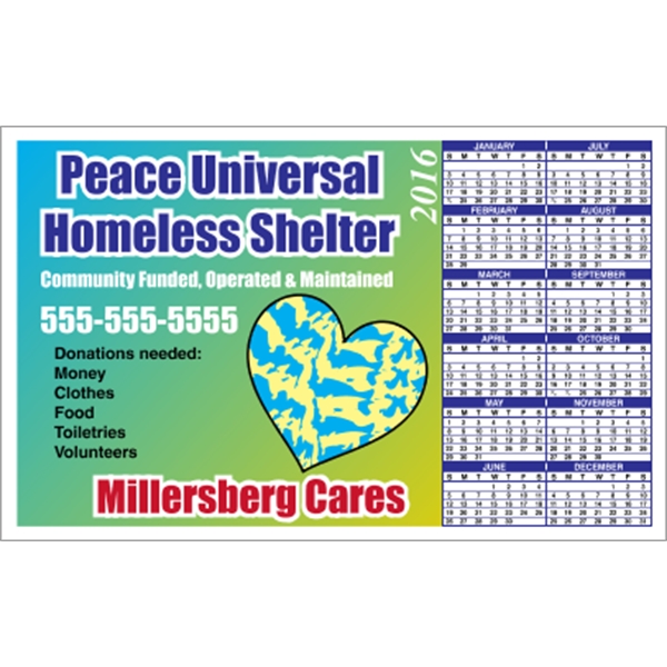 5.625" x 3.5": calendar magnetic with square corners and digitally printed... from ASI 89910 Stouse, LLC