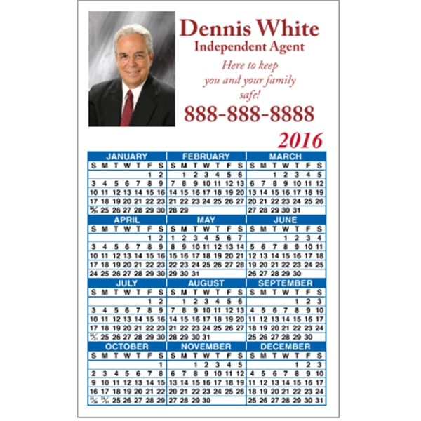 3.5" x 5.625" calendar magnet with 4 color process image on... from ASI 89910 Stouse, LLC