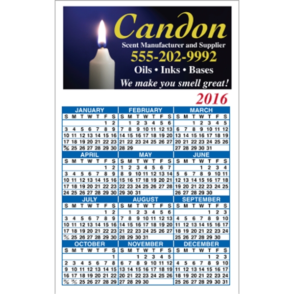 3.5" x 5.625" calendar magnet with 4 color process image on... from ASI 89910 Stouse, LLC