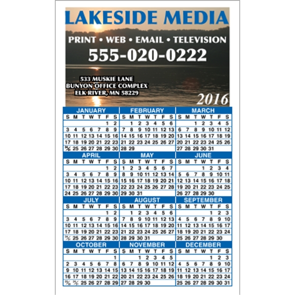 3.5" x 5.625" calendar magnet with 4 color process image on... from ASI 89910 Stouse, LLC