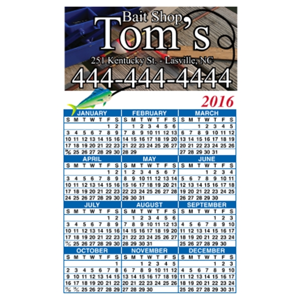 3.5" x 5.625" calendar magnet with 4 color process image on... from ASI 89910 Stouse, LLC