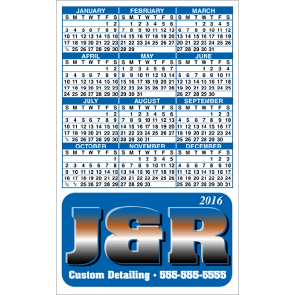 3.5" x 5.625" calendar magnet with 4 color process image on... from ASI 89910 Stouse, LLC