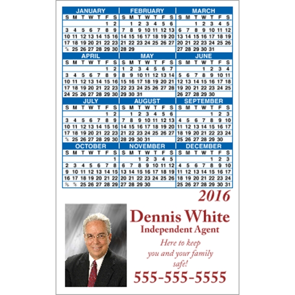 3.5" x 5.625" calendar magnet with 4 color process image on... from ASI 89910 Stouse, LLC