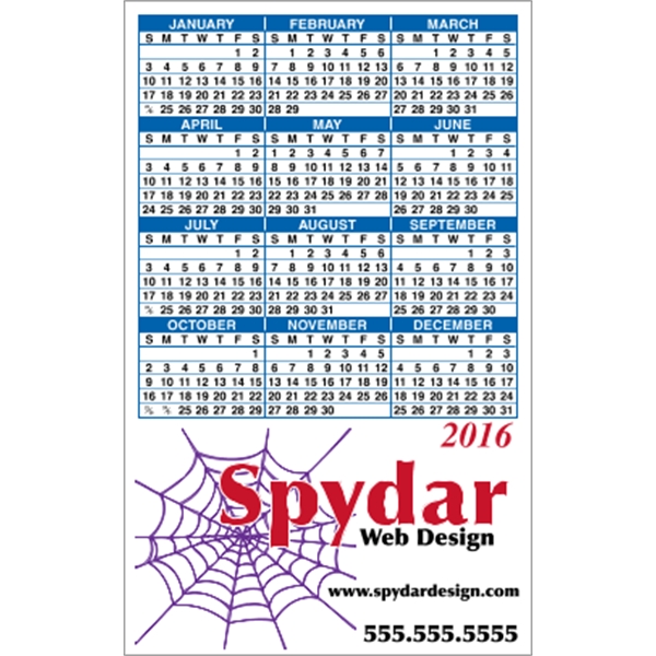 3.5" x 5.625" calendar magnet with 4 color process image on... from ASI 89910 Stouse, LLC