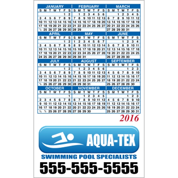 3.5" x 5.625" calendar magnet with 4 color process image on... from ASI 89910 Stouse, LLC