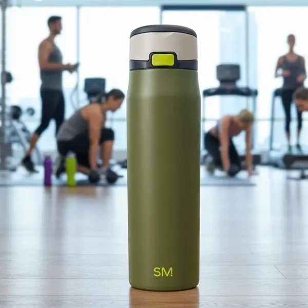 24oz covered-straw bottle with airflow-enhanced sipping-built for standout custom branding.... from ASI 72657 Active Life Promo / Apres Ski Active Life