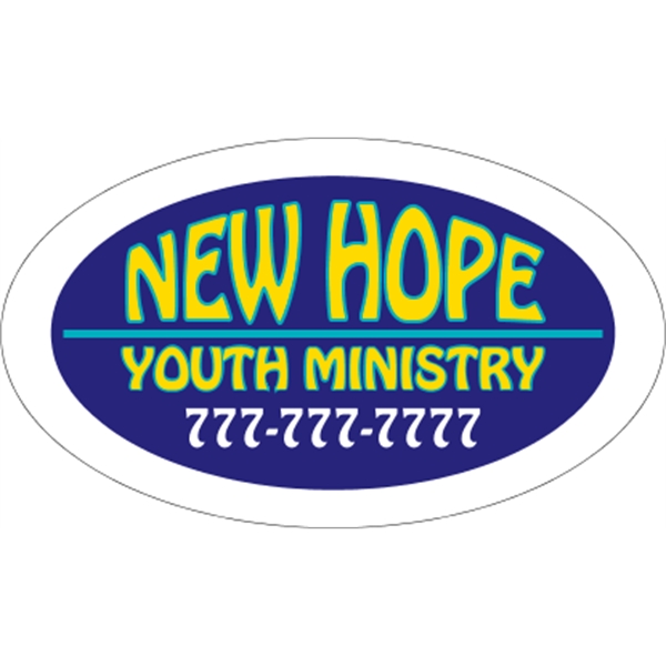 5.75" x 3.375" oval shaped magnet with .030" thickness and customization.... from ASI 89910 Stouse, LLC