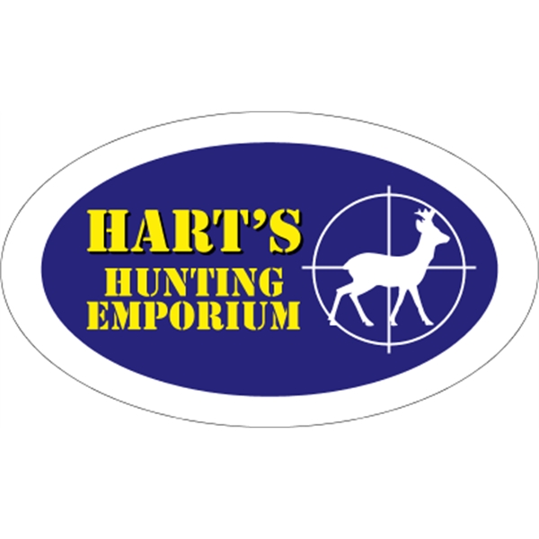 5.75" x 3.375" oval shaped magnet with .030" thickness and customization.... from ASI 89910 Stouse, LLC