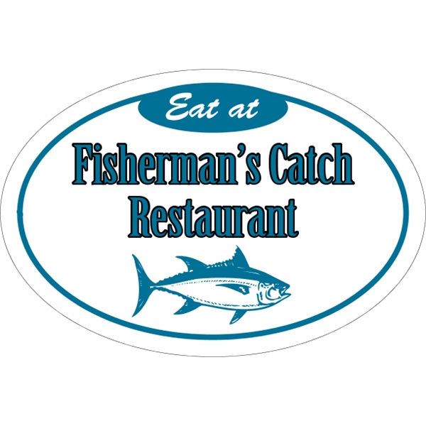 17" x 11.5" oval shaped magnetic sign for indoor/outdoor use with... from ASI 89910 Stouse, LLC