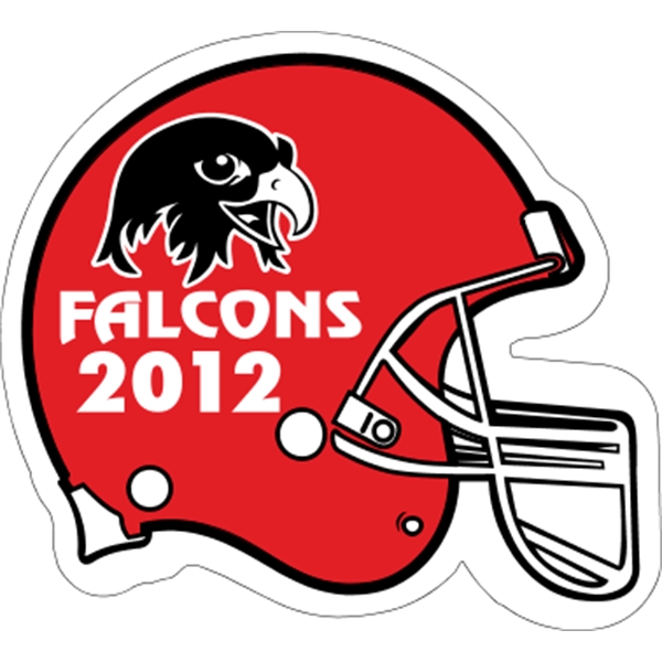 10,5" x 9.5" football helmet shaped magnetic sign with one color... from ASI 89910 Stouse, LLC