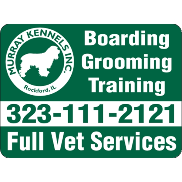 11.5" x 8.5" magnetic sign with one color customization.... from ASI 89910 Stouse, LLC