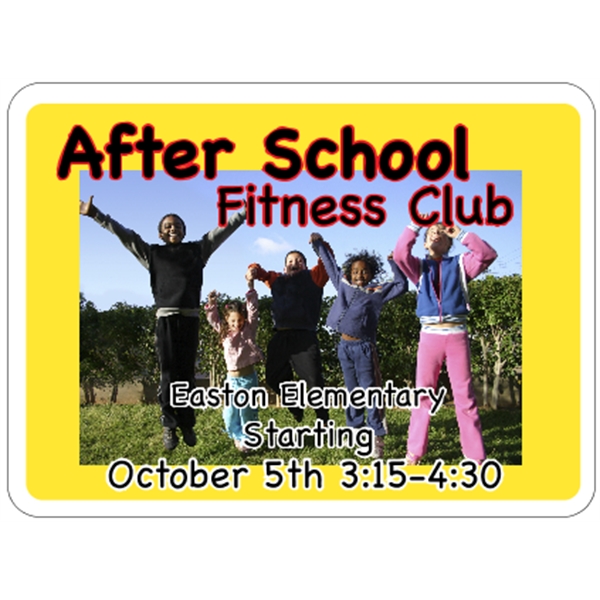 11.5" x 8.5" magnetic sign with 4 color process printing.... from ASI 89910 Stouse, LLC