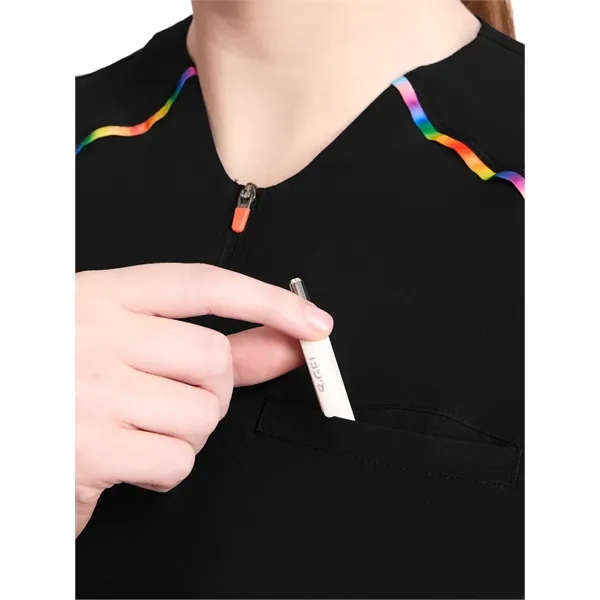 Infinity - GNR8 Pride - Women's 1-Pocket Zip Henley Top... from ASI 86018 Scrub Authority / Uniform Stores