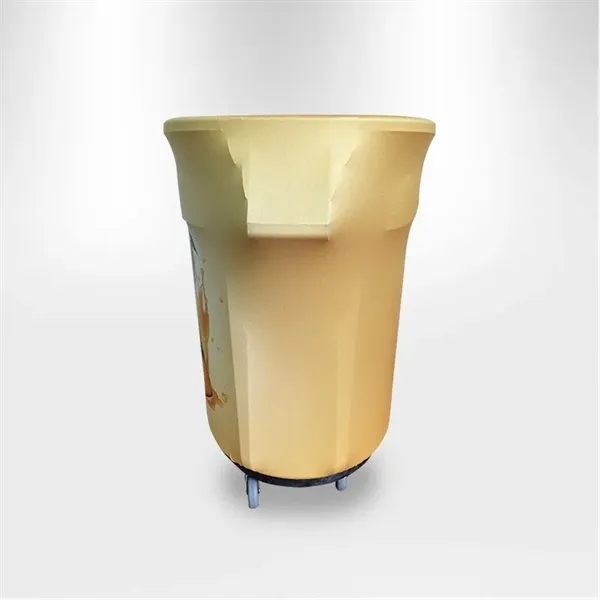 32 Gallon trash can cover made of polyester, used for promotions... from ASI 66230 Landes Inc