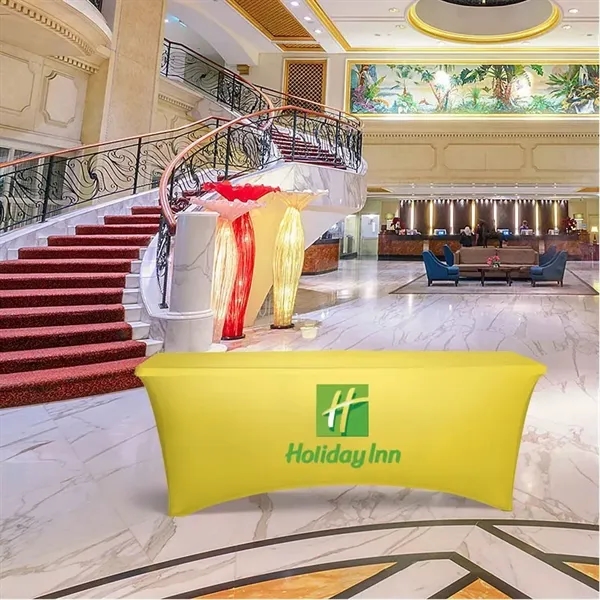 6' Stretchy table cover with open back for special events made... from ASI 66230 Landes Inc