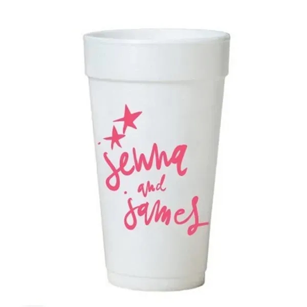 20.oz. customized cup made of Styrofoam.... from ASI 66230 Landes Inc